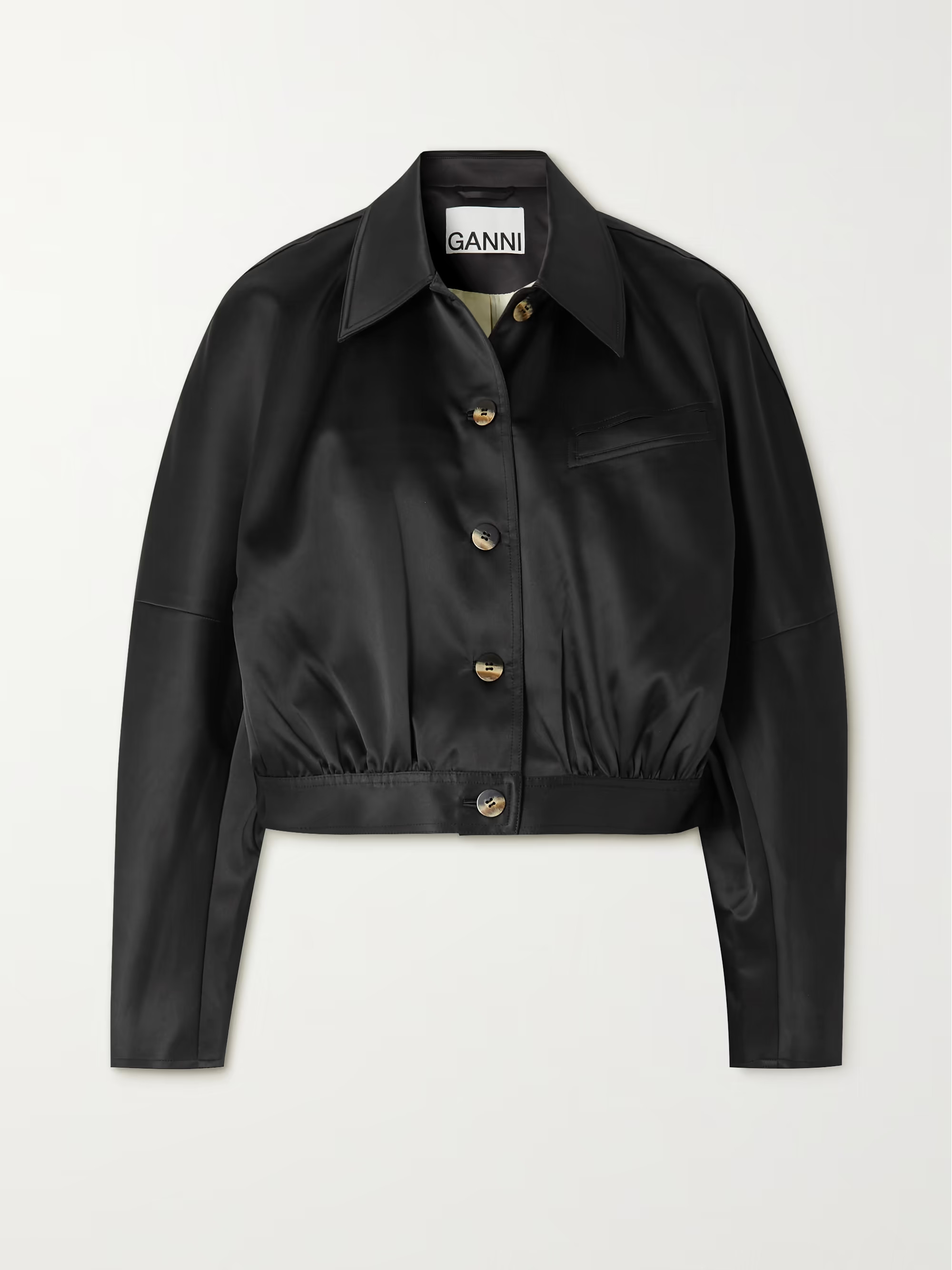 Cropped recycled-satin jacket | NET-A-PORTER APAC