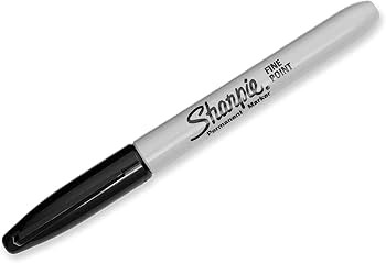 Sharpie 6 Pack 30101 Fine Point Permanent Marker Black | Amazon (US)