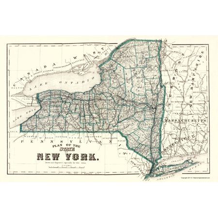 New York Planning - 1873 - 23.00 x 34.09 - Glossy Satin Paper | Walmart (US)