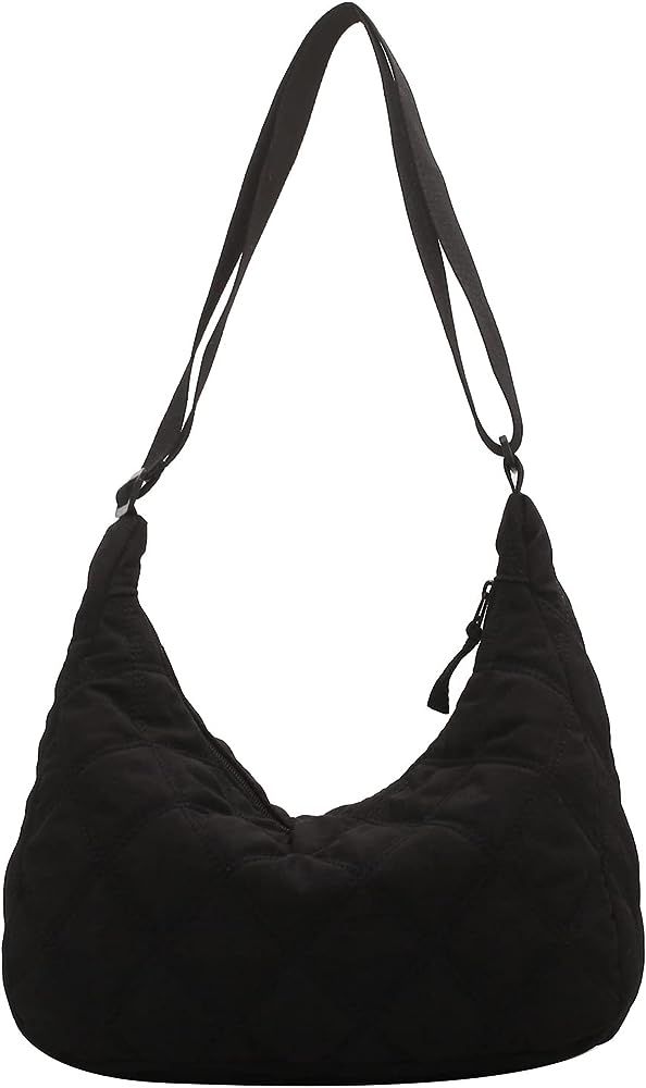 JBB Women Hobo Shoulder Bag Puffer Small Tote Crossbody Bag Purse Cotton Handmade Bags Handbag wi... | Amazon (US)
