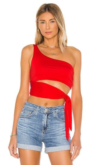 Lilian Top in Red Orange | Revolve Clothing (Global)