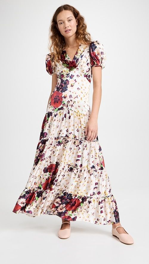 Rodarte Purple and Mauve Floral Dress | SHOPBOP | Shopbop
