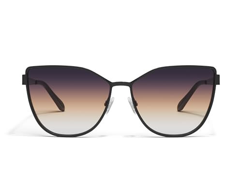 QUAY - Women's Sunglasses, Oversized Cat Eye Shades, UV Protected Lenses (In Pursuit, Black/Dusk Poppy) | Amazon (US)