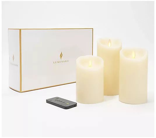 Luminara Set of (3) Flameless Candle Gift Set wRemote - QVC.com | QVC