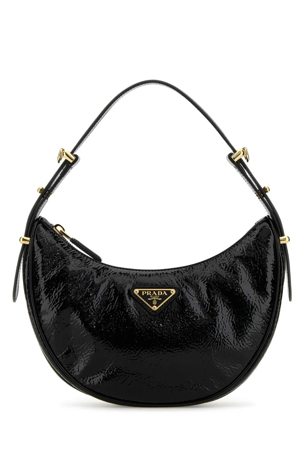 Prada Arqué Logo Plaque Shoulder Bag | Cettire Global