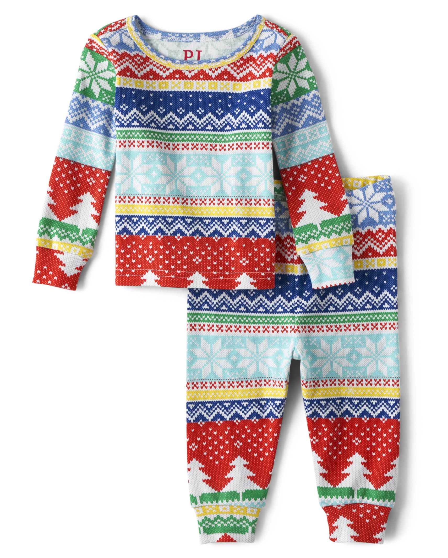 Unisex Baby And Toddler Matching Family Christmas Fairisle Snug Fit Cotton Pajamas - white | The Children's Place