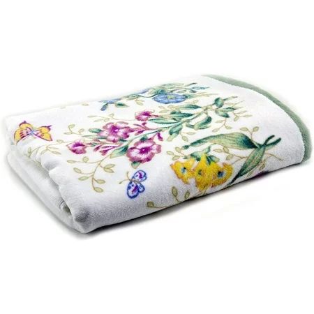 Lenox Butterfly Meadow Bath Towel Blue Flower 100% Cotton By Visit the Lenox Store | Walmart (US)