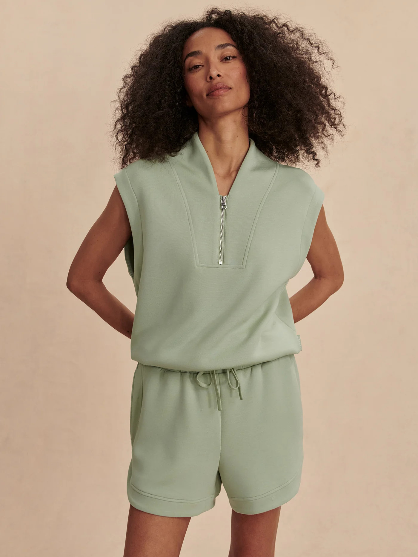 Loretta Half-Zip Sleeveless Sweat | Varley US