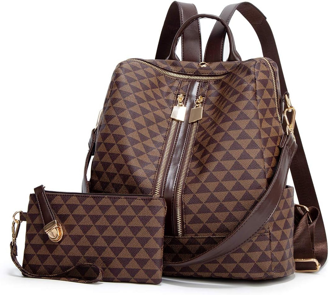 Backpacks for Women Fashion PU Leather Bags Multipurpose Design Convertible Satchel Bags Travel B... | Amazon (US)