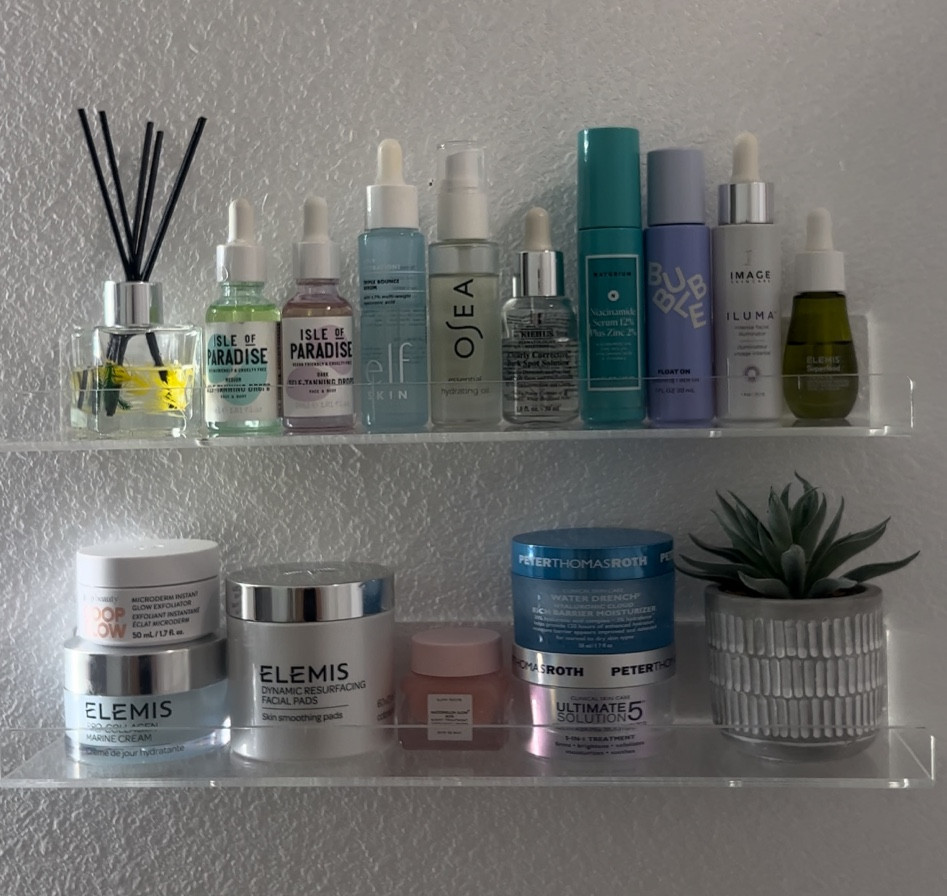 these shelves are PERFECT for skincare products & saving some space🤌🏻

#LTKGiftGuide #LTKfindsunder50 #LTKhome