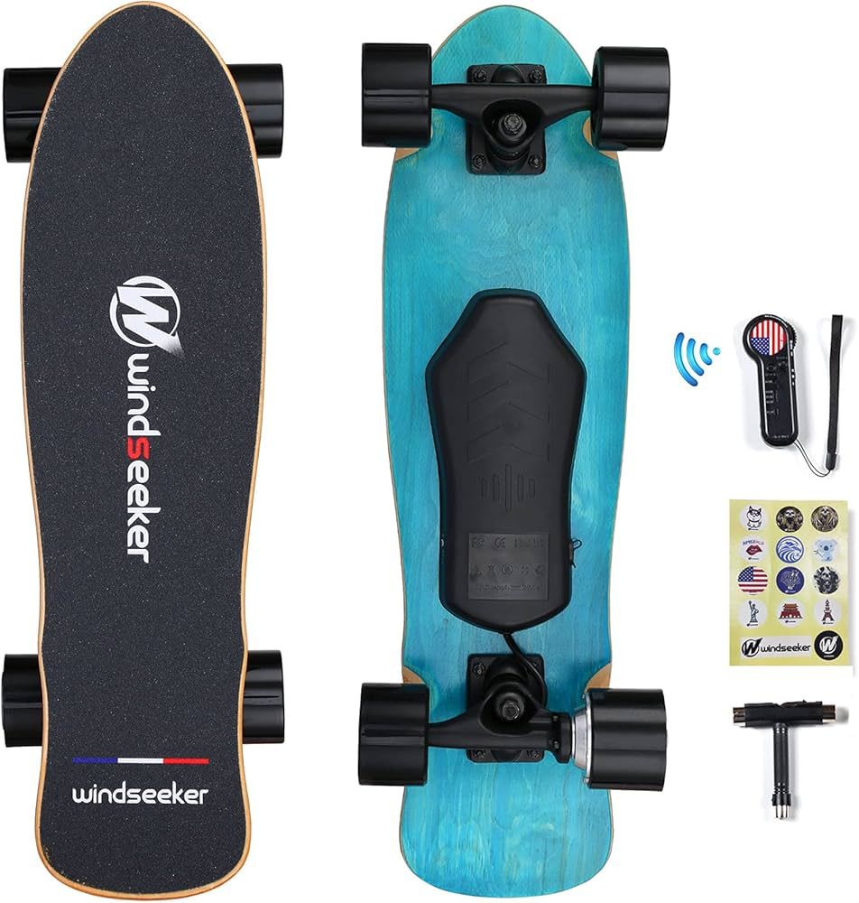 Amazon.com : Electric Skateboard, Electric Skateboard with Remote Control for Beginners, 350W Bru... | Amazon (US)