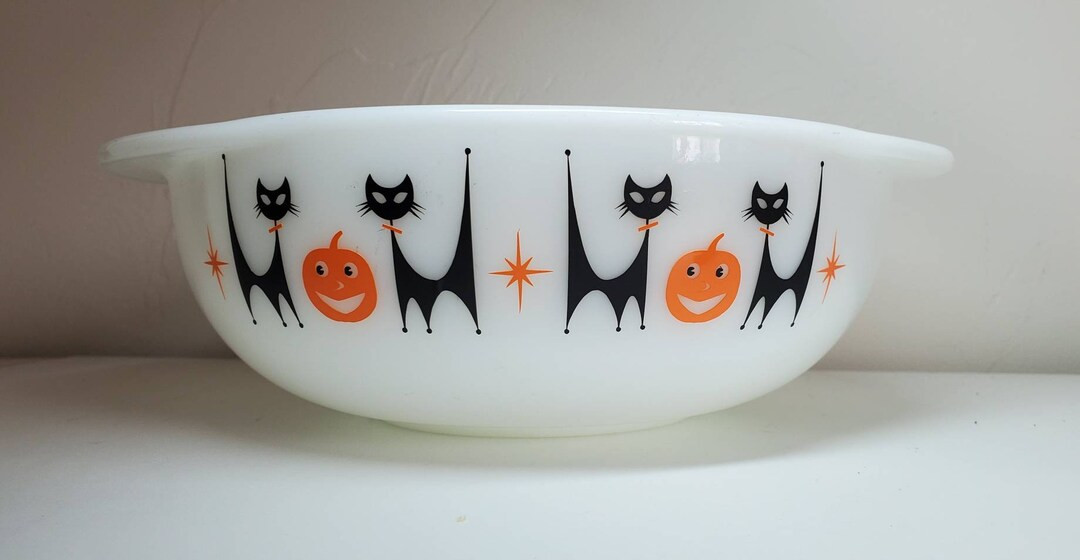 Atomic Cat Halloween Decal - Decal only - bowl not included | Etsy (US)