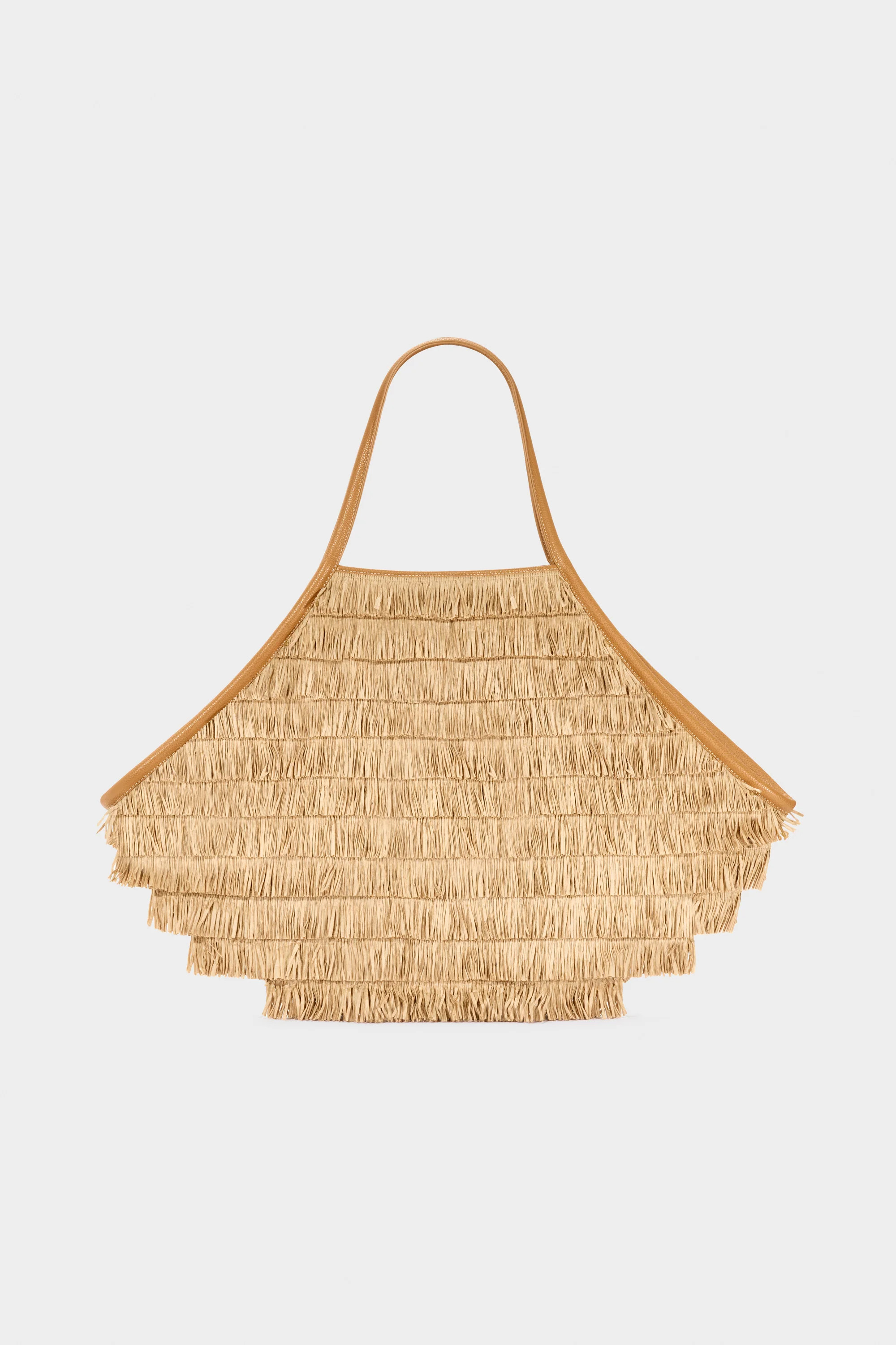Large
           Fringe Mercado Tote In Natural | Simon Miller