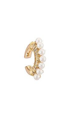 joolz by Martha Calvo Beaded Ear Cuff in Pearl from Revolve.com | Revolve Clothing (Global)