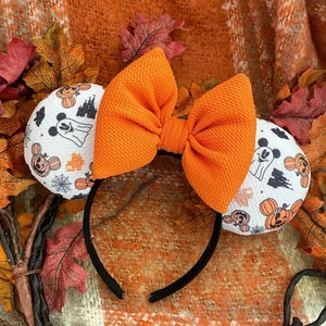 Halloween Minnie Ears, Fall Minnie Ears, Adorable Ghost Mickey Ears, Pumpkin Mickey Ears, Disney ... | Etsy (Global)