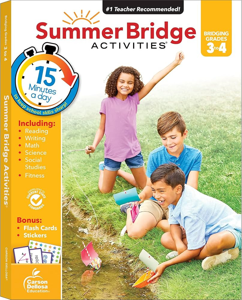 Summer Bridge Activities 4th Grade Workbook, Math, Reading Comprehension, Writing, Science, Socia... | Amazon (US)