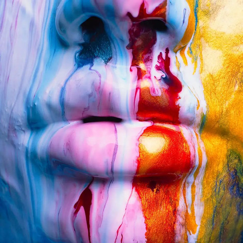 Tyler Shields - Multi Color Mouth, Photography 2024, Printed After