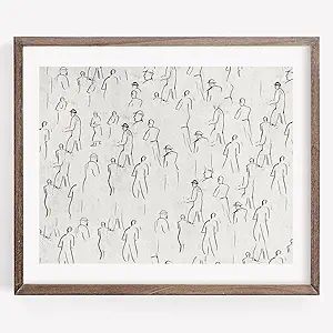 Abstract Figure Wall Art Vintage Sketch Prints Minimalist Painting Black and White Line Drawings ... | Amazon (US)