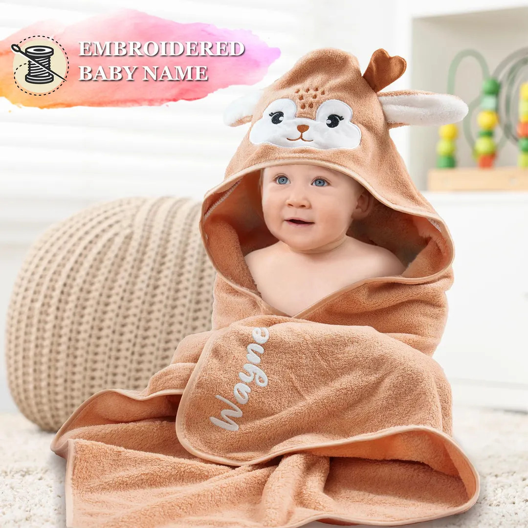 Custom Baby Towel with Name, Baby Christmas Gift, Soft Hooded Towel for Newborn, Easter or First ... | Etsy (US)