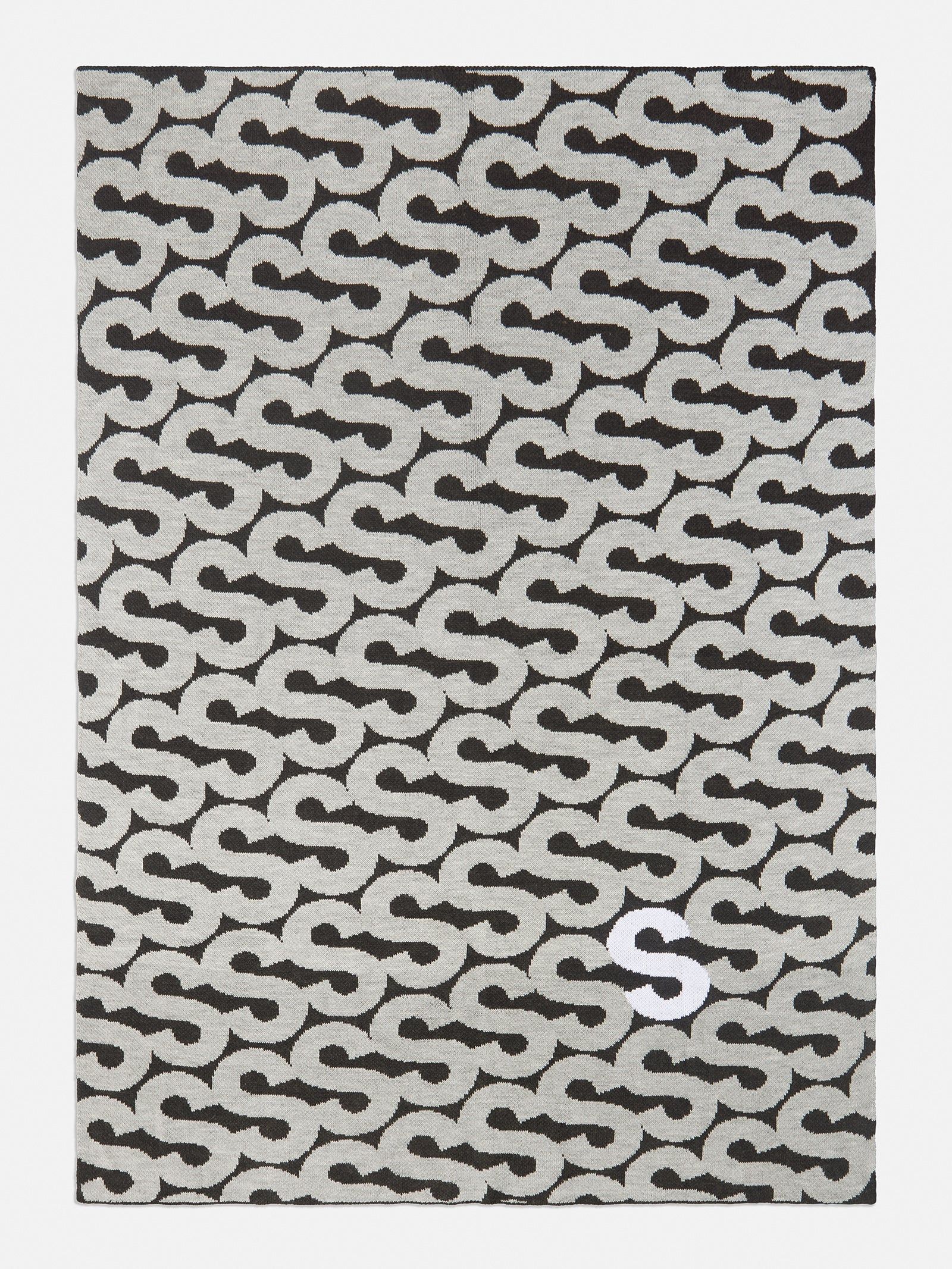 On A Loop Custom Blanket - Gray/Light Gray | BaubleBar (US)