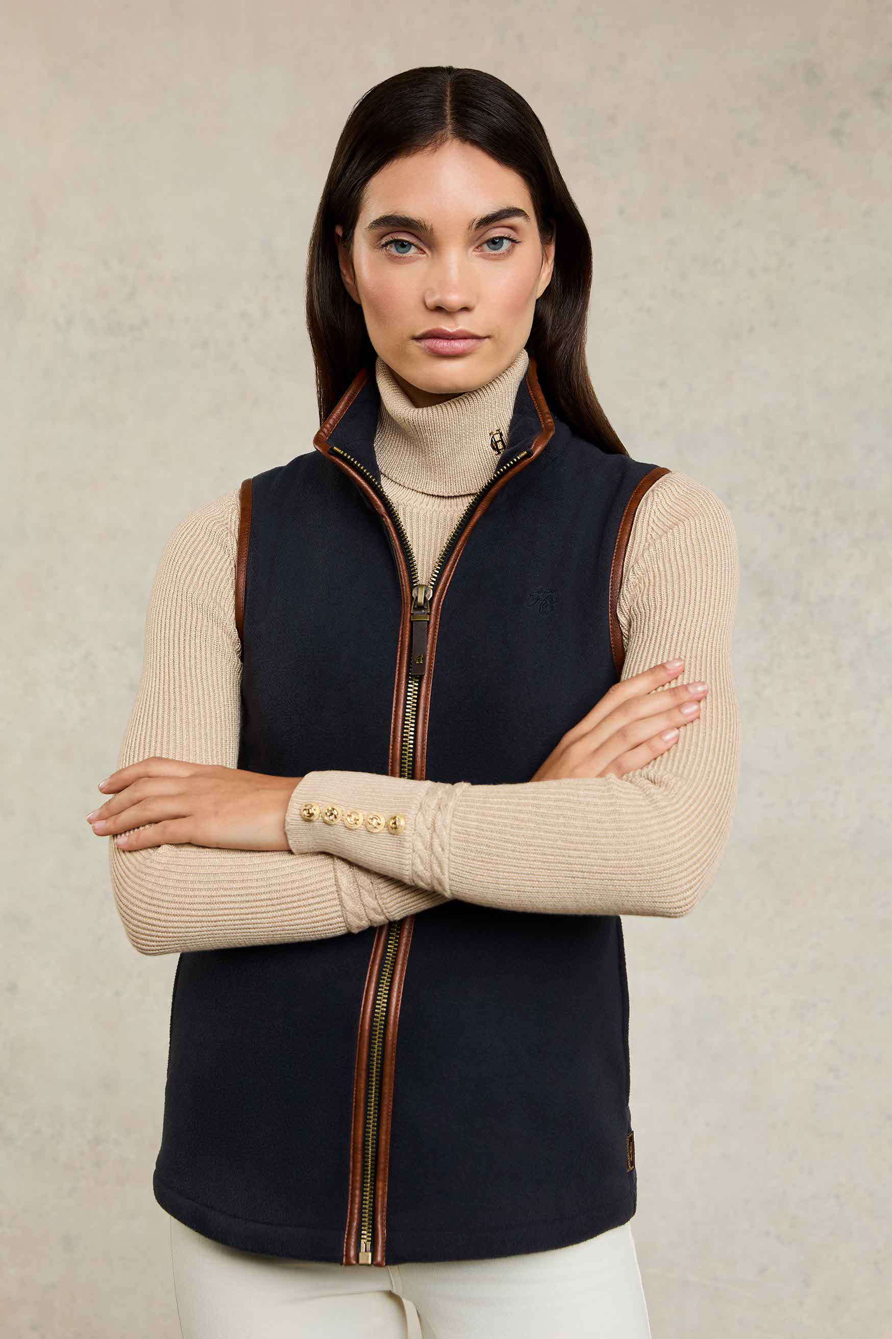 Country Fleece Gilet (Ink Navy) | Holland Cooper