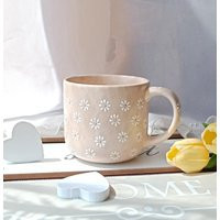 Daisy Coffee Mug, Demure Flower Tea Cup, Floral Ceramic Cute Daisy Pottery, Hand Painted Cottagecore Housewarming Gift For Her | Etsy (US)