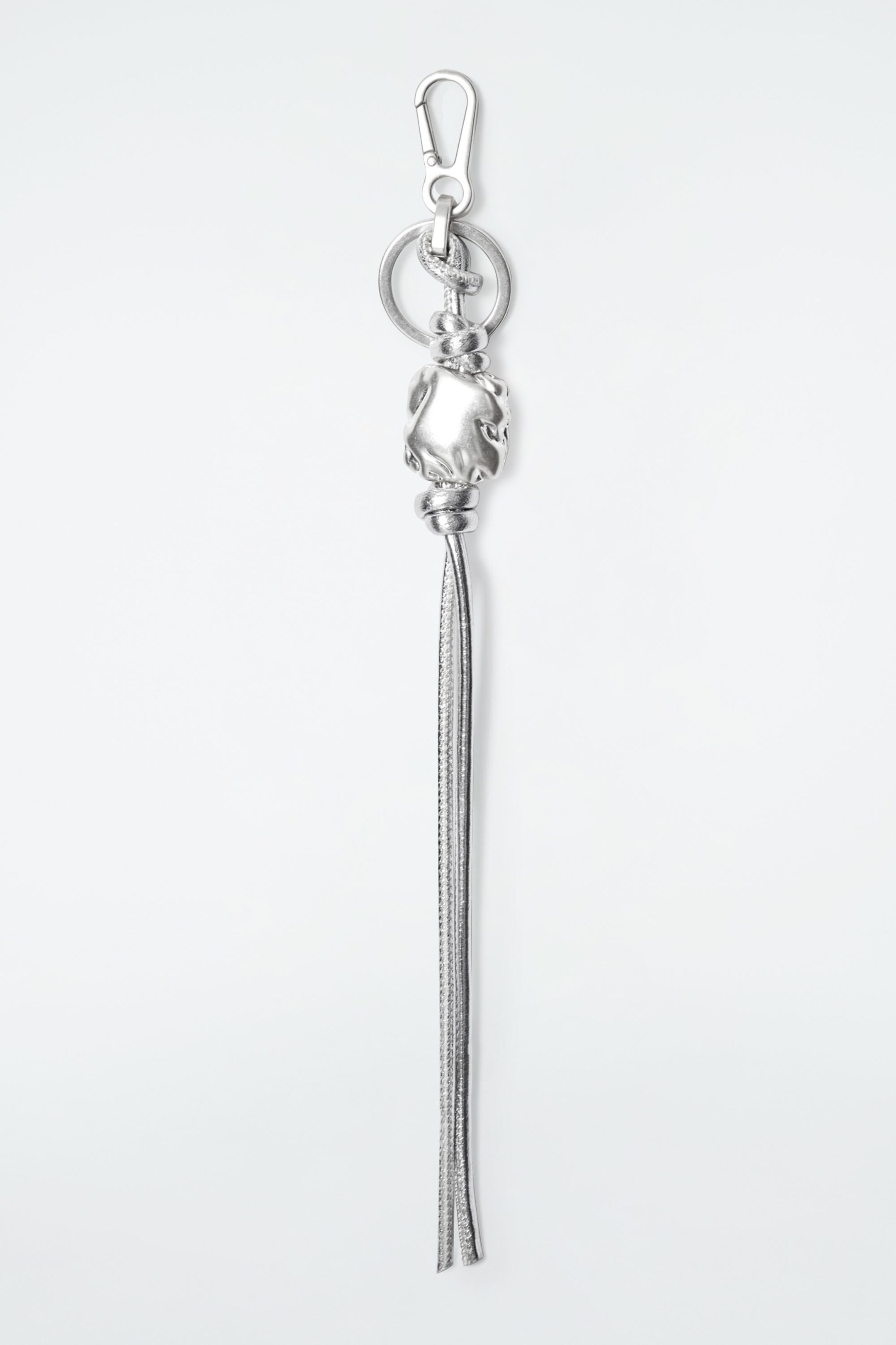 QUILTED BEADED LEATHER CHARM - SILVER | COS (EU)