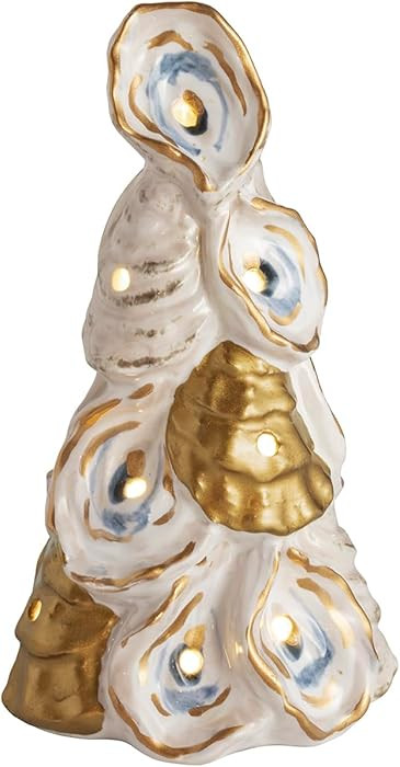 Mud Pie Christmas Small Oyster Shell Light-Up Tree | Amazon (US)
