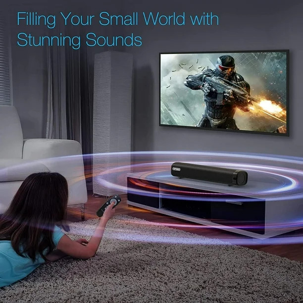 TOPVISION Sound Bar for TV, Soundbar with Subwoofer, Wired & Wireless Bluetooth 5.0 3D Surround S... | Walmart (US)