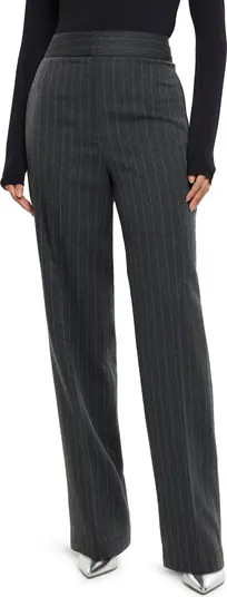 River Island Diamante Pinstripe Straight Leg Pants | Nordstrom | Nordstrom