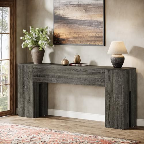Tribesigns 71-Inch Long Console Table for Entryway, Farmhouse Sofa Console Behind Couch, Entry Table for Hallway, Foyer, Living Room, Gray | Amazon (US)