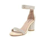 Jeffrey Campbell Womens Laura-JS Nude Suede Champagne Sandal - 8 | Amazon (US)