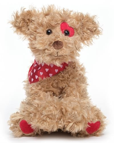 Bearington Harry Hugglesmore The Valentine's Day Stuffed Animal, 11 Inch Brown Puppy Stuffed Animal, Ideal for Valentine's Day Gifts, for Ages 3-14 | Amazon (US)