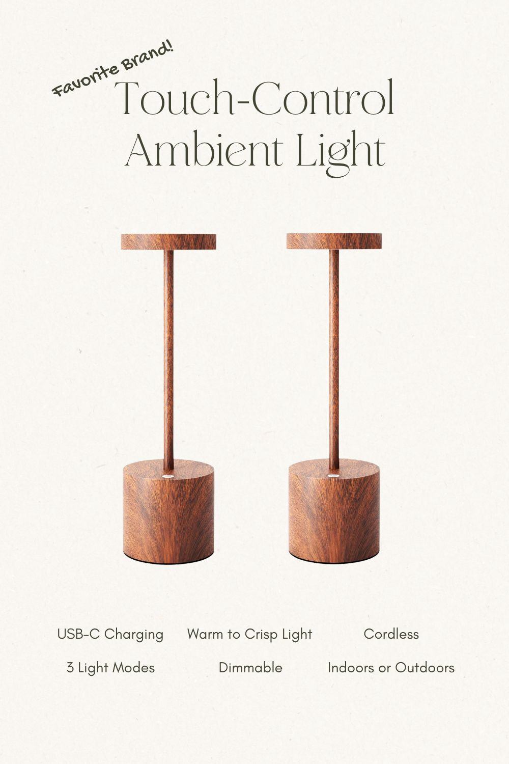 ✨ These LED touch lamps are one of my favorite home finds. I own three different sets and use them all over my house. They instantly make a space feel cozy, elevated, and intentional.

🌈 This style comes in so many gorgeous options including bright colors and sleek metal finishes, plus wood grain, white, black, blue, and more. They work beautifully with modern, cozy, or minimalist decor.

💡 Touch control makes them so easy to use. Tap to change brightness and lighting mood, perfect for bedside tables, dining tables, shelves, bathrooms, or cozy corners.

🔋 Cordless and rechargeable so you can move them anywhere. I love using them for ambient lighting at night, hosting, or just making everyday spaces feel warmer and more styled.

🔍 LED touch lamp, cordless table lamp, rechargeable lamp, modern table lamp, ambient lighting, bedside lamp, dining table lamp, mood lighting, aesthetic home decor, cozy home lighting, battery powered lamp, small space lighting, apartment decor, home finds, interior styling, minimalist decor, LTK home finds




#LTKdayinmylife #LTKHome #LTKSaleAlert