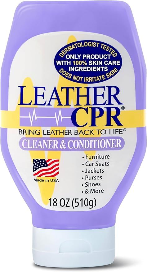 Leather CPR | 2-in-1 Leather Cleaner & Leather Conditioner (18oz) | Cleans, Restores, Conditions,... | Amazon (US)