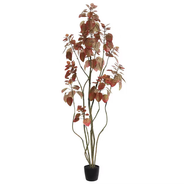 Vickerman Artificial Red Potted Rogot Rurple Tree. | Target