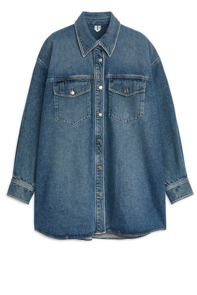 Oversized Denim Shirt – Blue – Women – ARKET GB | Arket UK