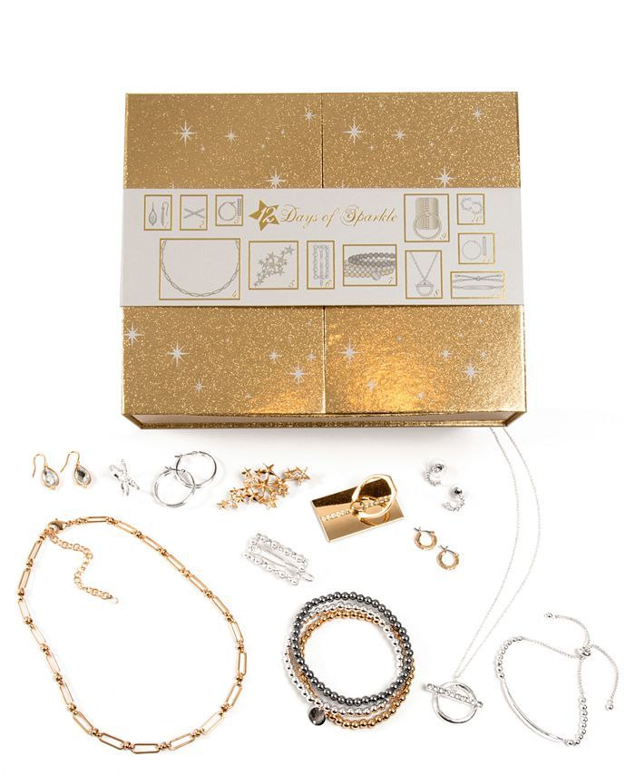 Jewelry Gift Set 12 Days of Sparkle Gold Glitter Calendar & Reviews - All Fashion Jewelry - Jewel... | Macys (US)
