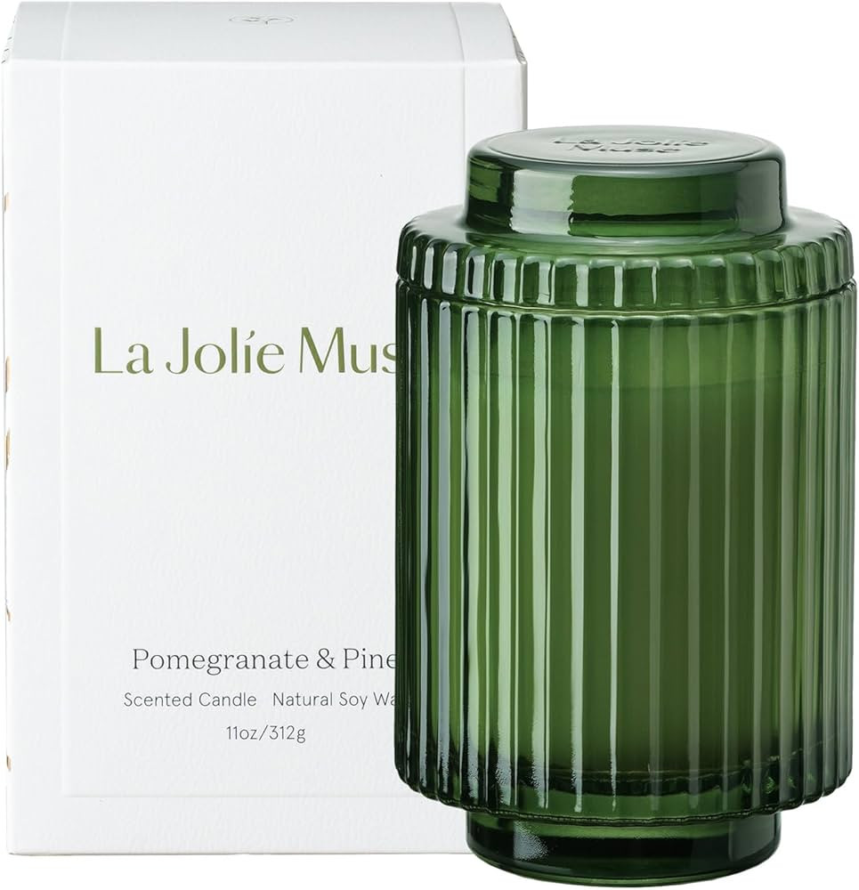 LA JOLIE MUSE Pomegranate & Pine Candle, Christmas Candles for Home Scented, Holiday Candle Gifts... | Amazon (US)