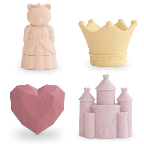 mushie Princess Bath Toys Play Set for Toddlers | 100% Food Grade Silicone | Mold Free, Pack of 4 | Amazon (US)