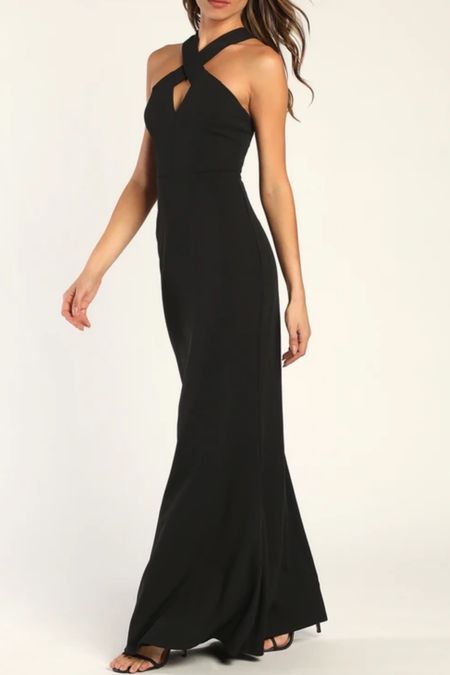 Black halter wedding guest dress 

#LTKwedding #LTKstyletip #LTKparties