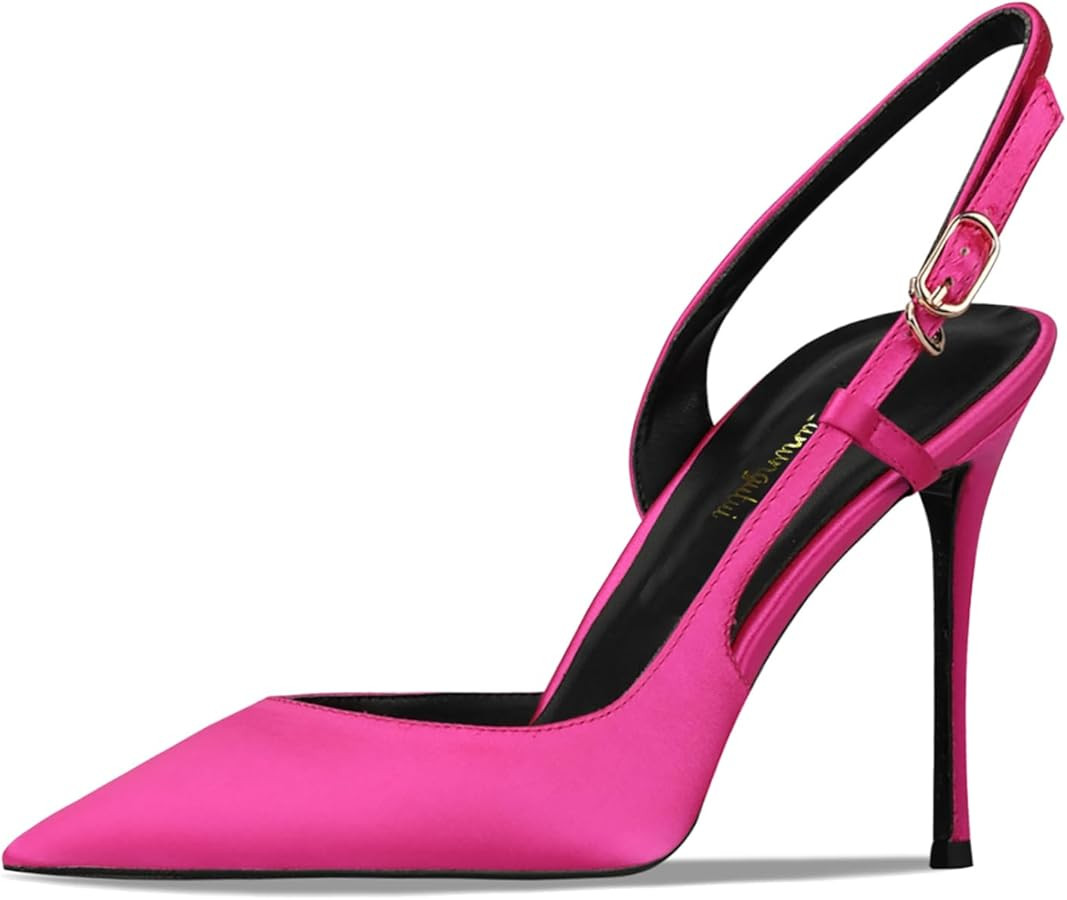 Women's Sexy Pointed Toe Flower Mouth One-Strap Shallow Mouth Stiletto High Heel Ankle Strap Casu... | Amazon (US)