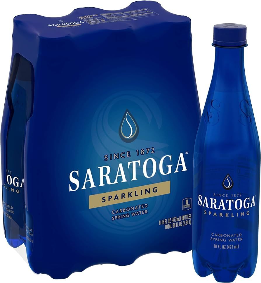 Saratoga Sparkling Spring Water Bottle PET, 16 Oz, 6-Pack | Amazon (US)