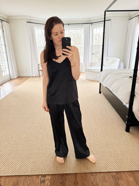 These washable silk pajamas are my new favorite. Wearing a small in both pieces. 

#LTKSeasonal #LTKstyletip