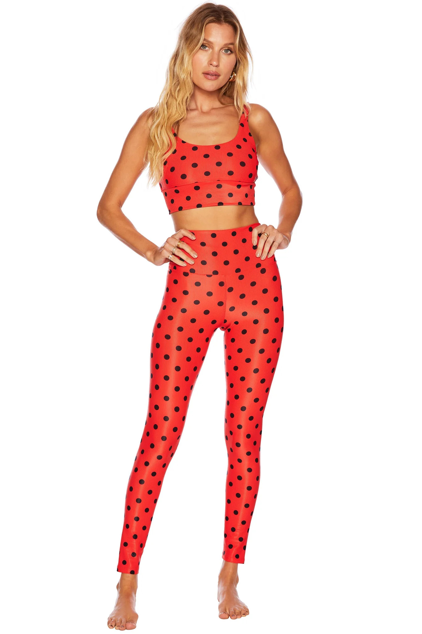 Ayla Legging Scarlet Polka Dot | Beach Riot
