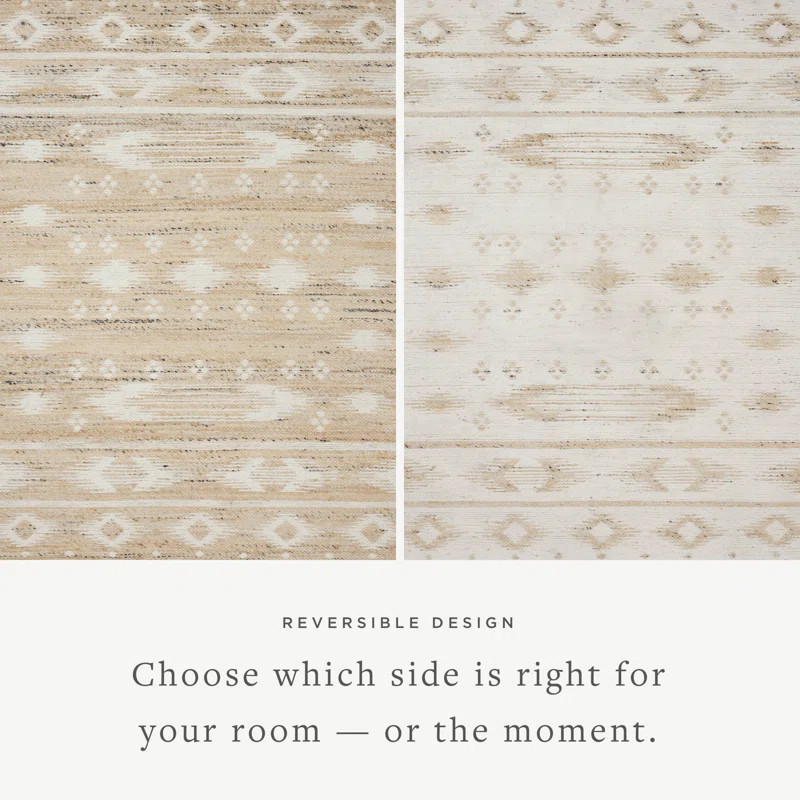 Angela Rose x Loloi Reversible Rivers Natural / Ivory Area Rug | Wayfair North America