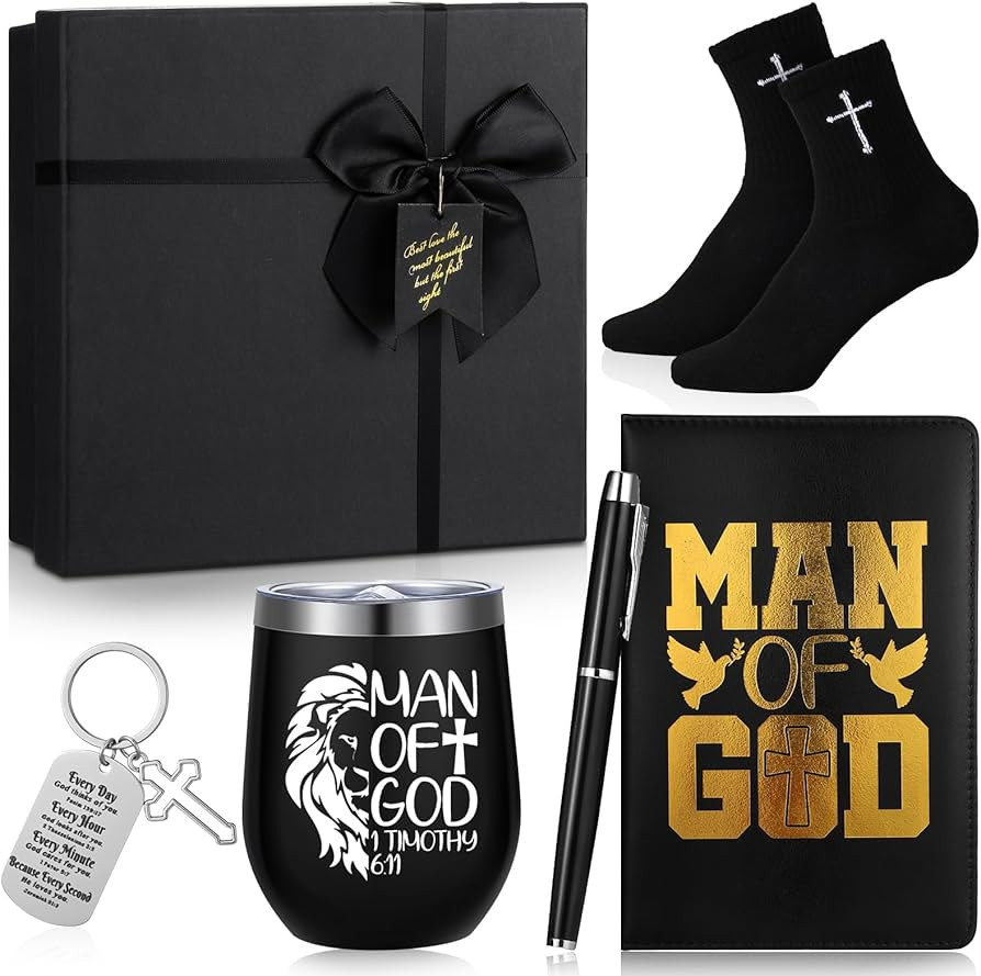 Reallnaive 6 Pcs Father's Day Christian Gifts for Men Man of God Religious Faith Pastor Gifts Tum... | Amazon (US)