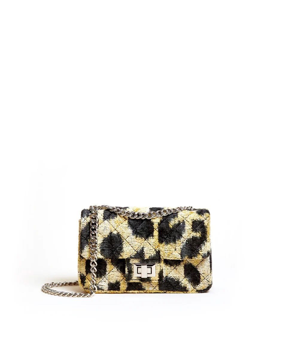 Rough Studios Mini Leopard Velvet Bandita Bag | Veronica Beard