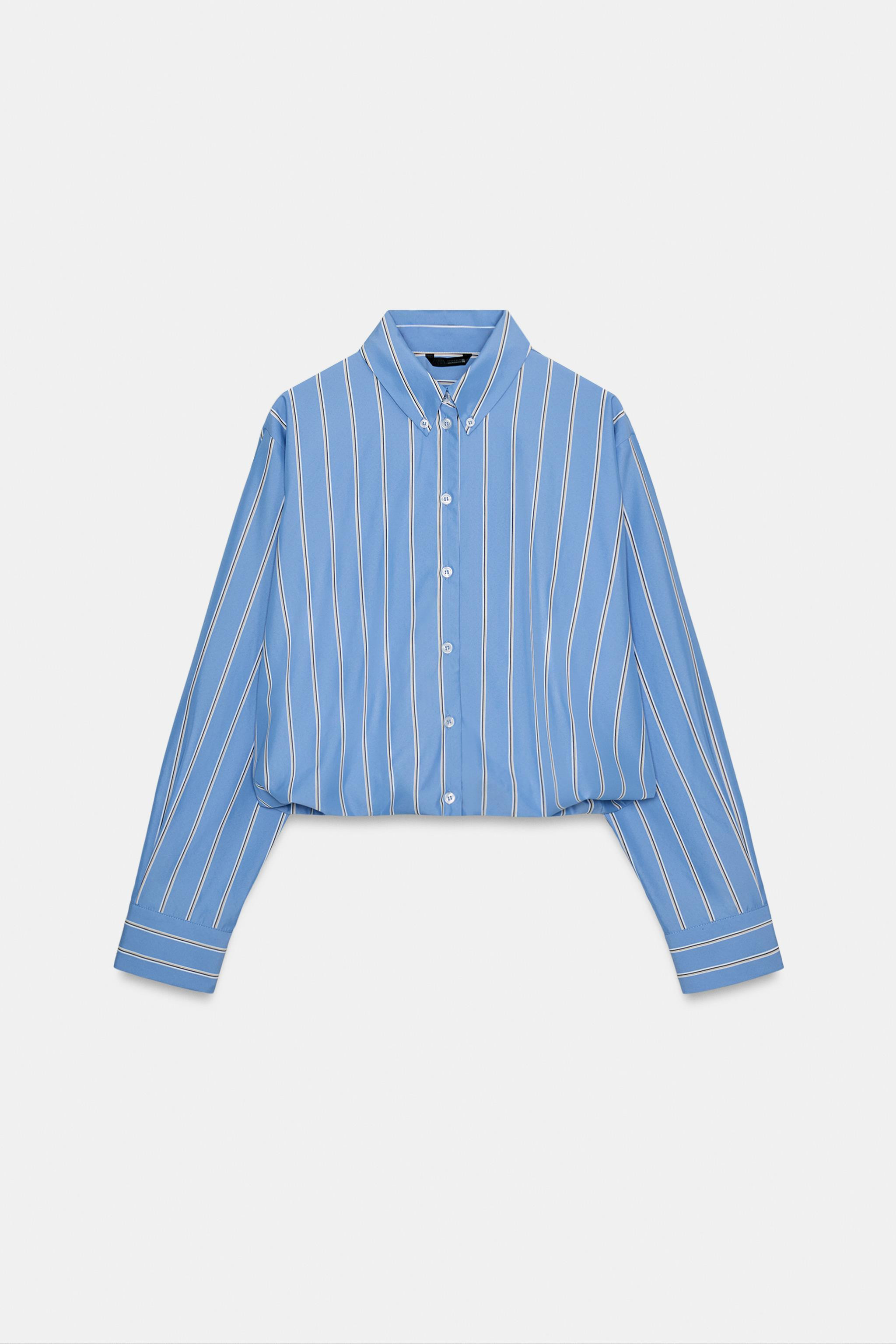 STRIPED BALLOON SHIRT | Zara US