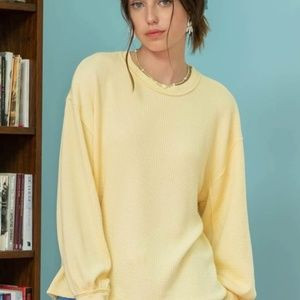 Blu Pepper yellow solid crew neck | Poshmark